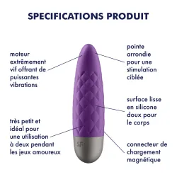 Satisfyer Stimulateur de clitoris Ultra Power Bullet 5 Satisfyer Violet